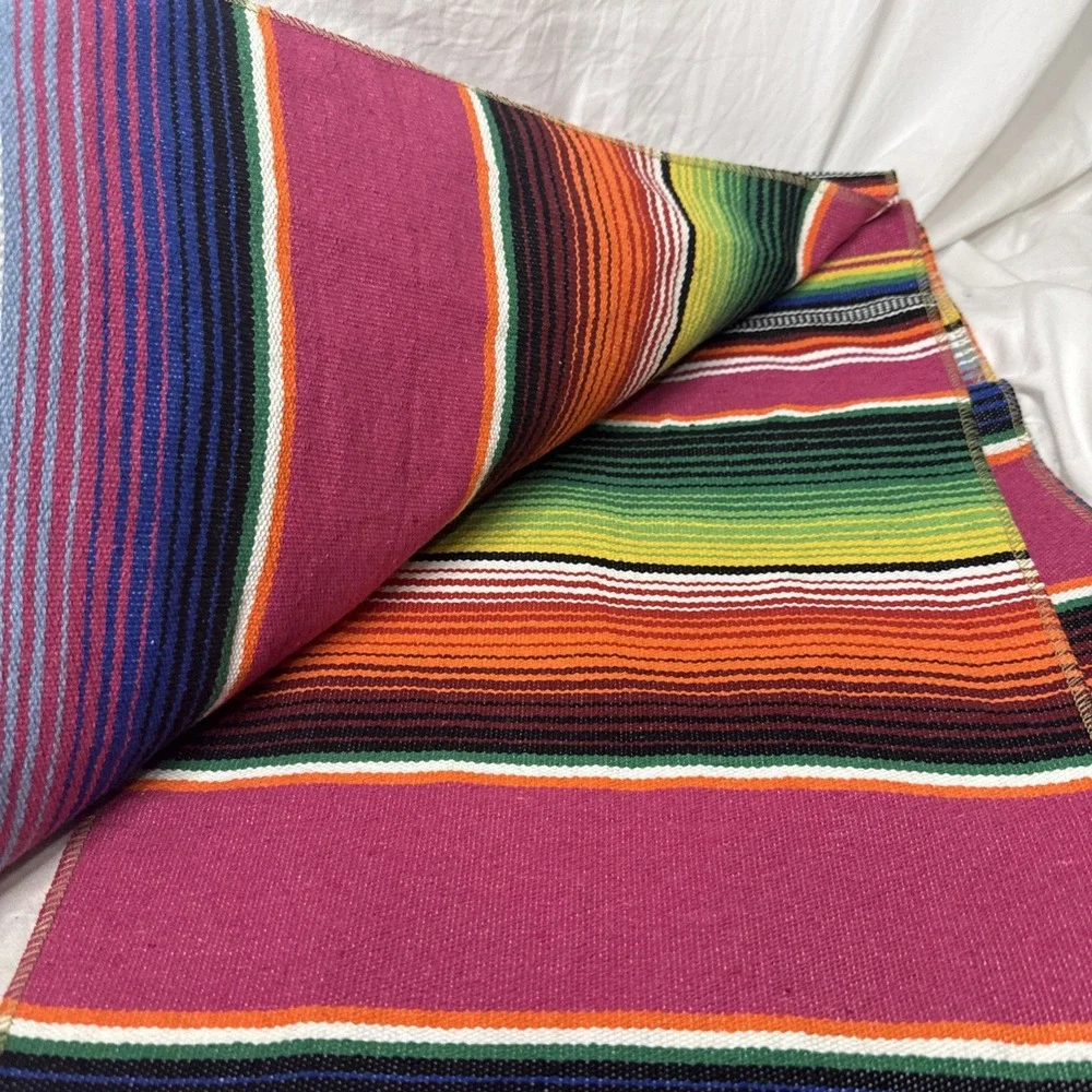 2 Woven Mexican Sarape Zarape Table Runner Cinco De Mayo Southwest Decor Party
